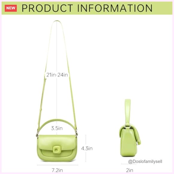 Genuine Leather Mini Crossbody Bag with Adjustable Strap, Compact Clutch - Picture 4 of 7